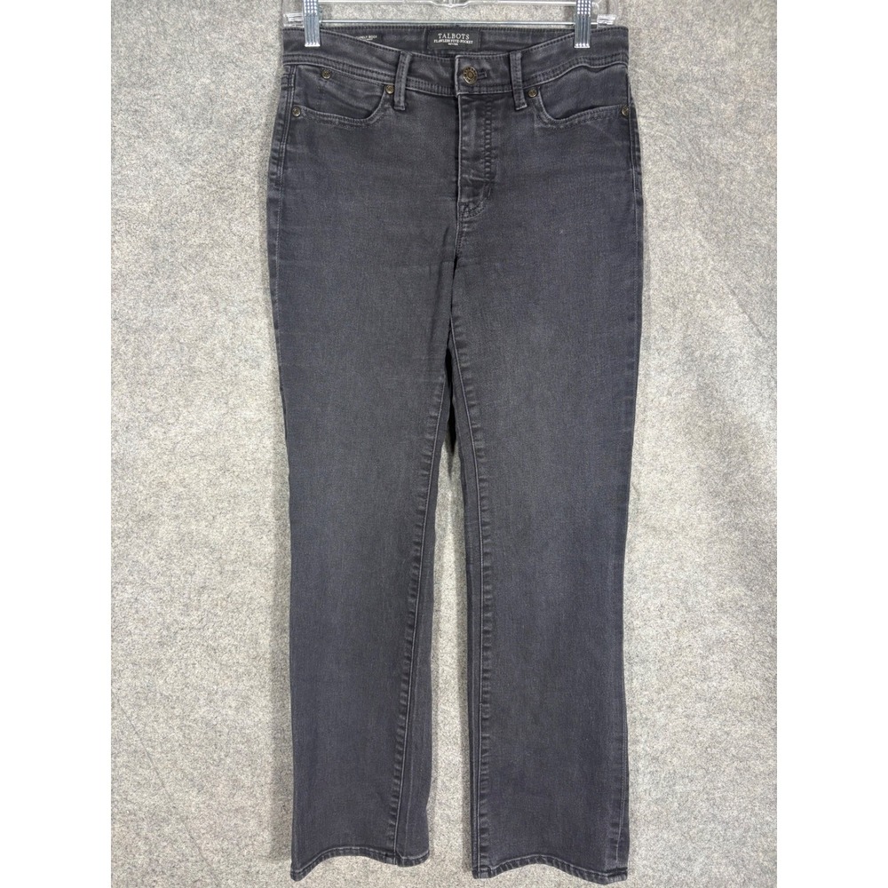 Talbots Barely Boot High Waist Jeans 6P Black‎ Flawless Five-Pocket Petite
